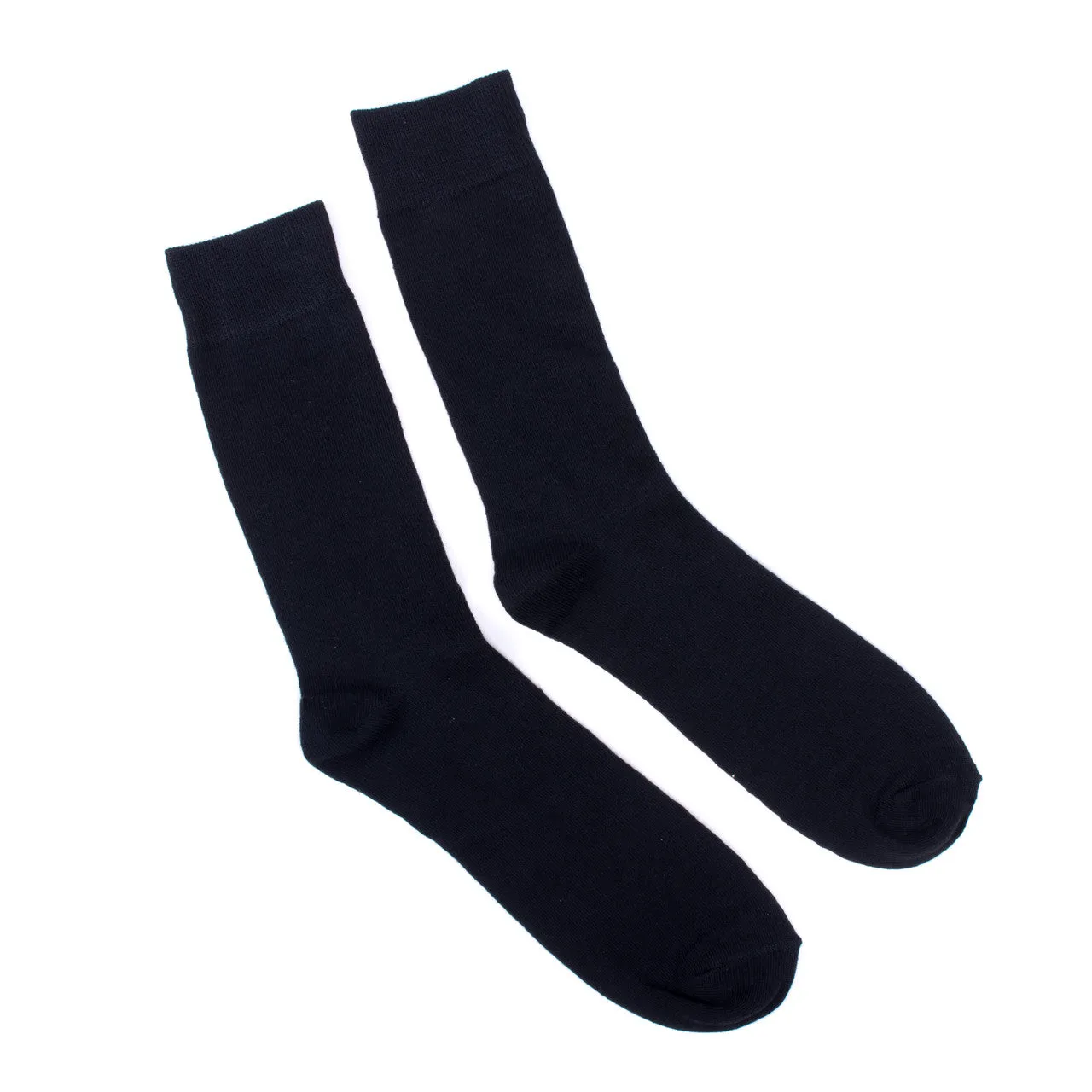 Men's Black Solid Crew Socks