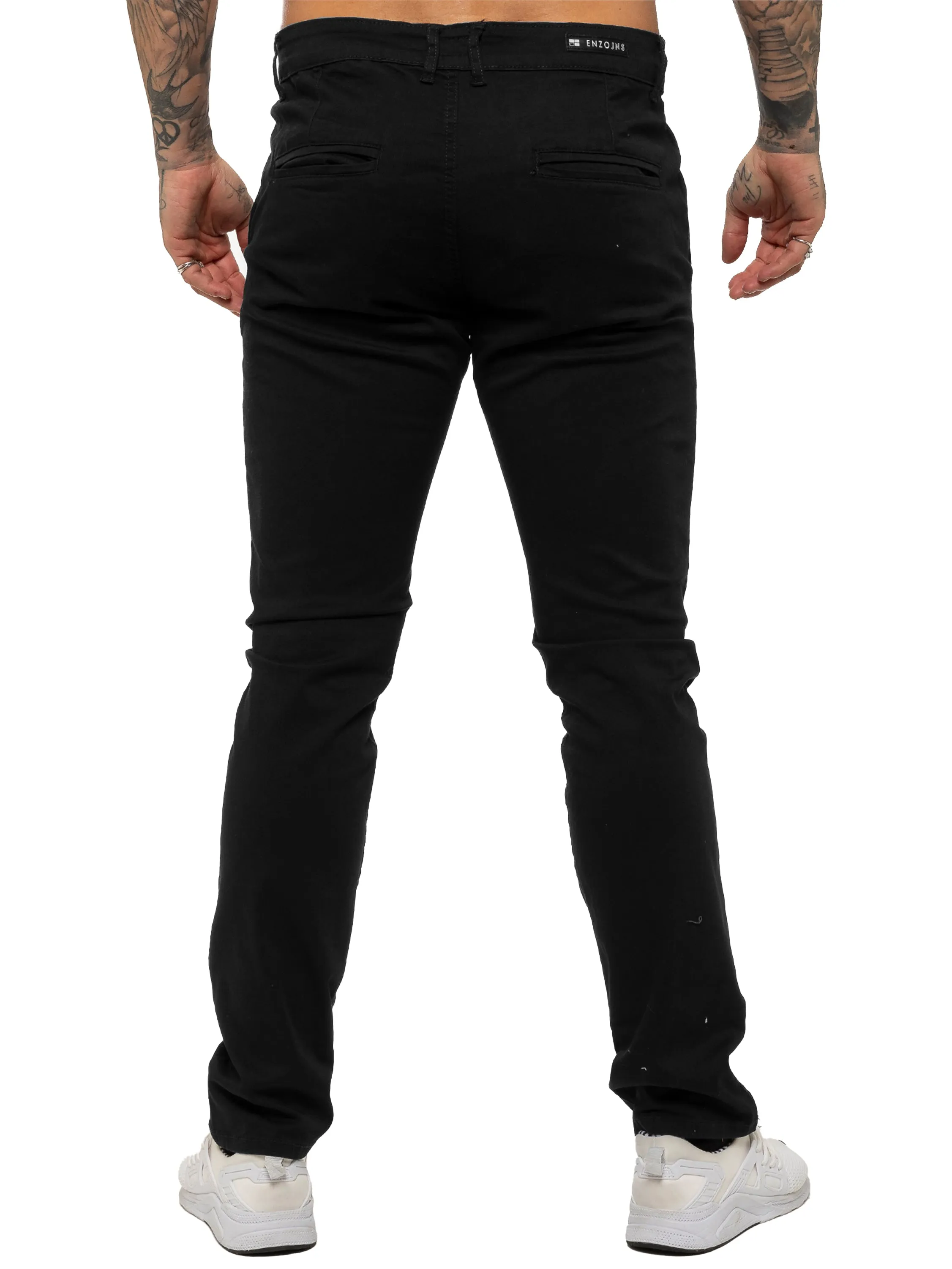 Mens Chinos Slim Fit Stretch Jeans | Enzo Designer Menswear