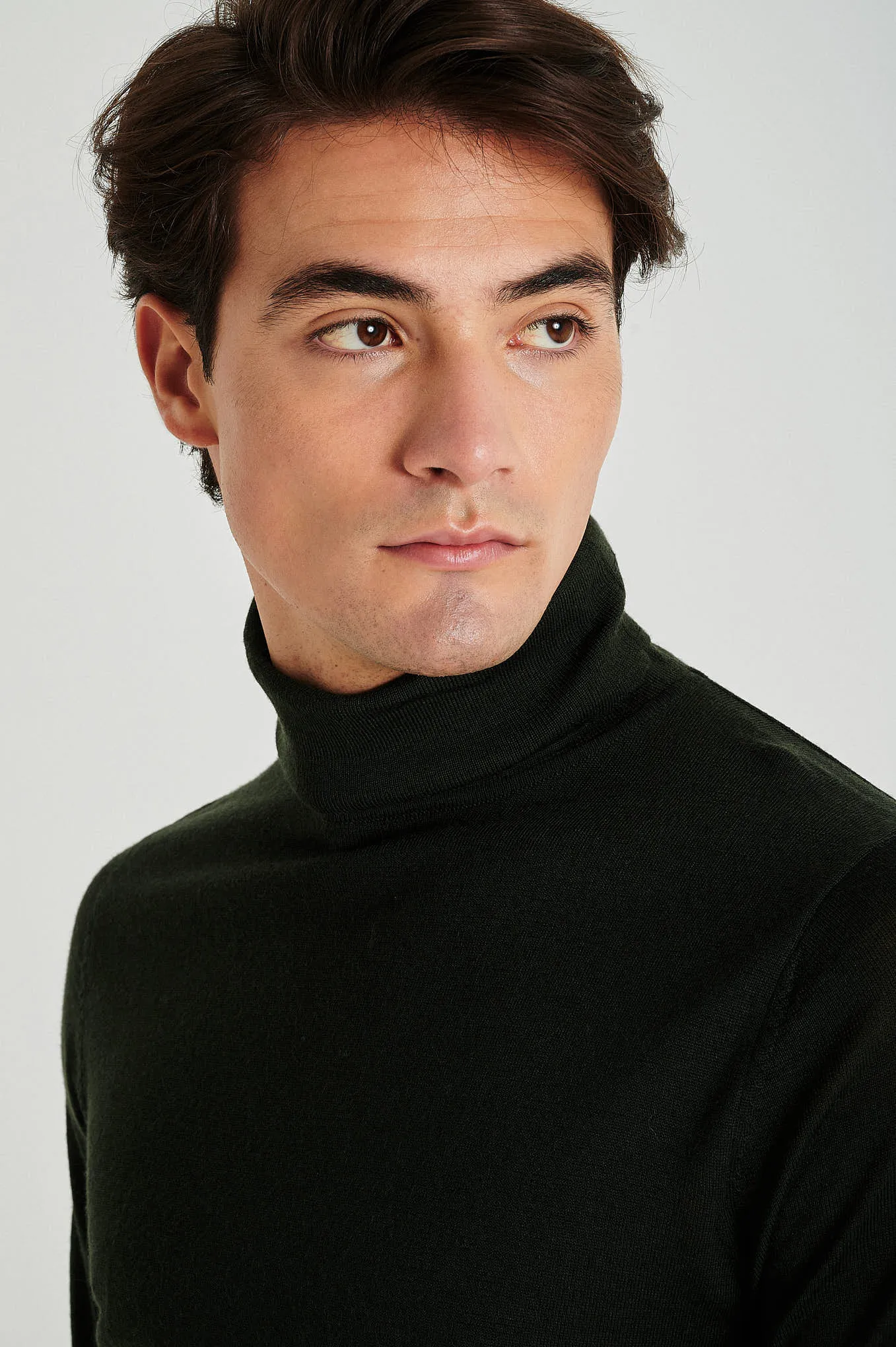 Men's extrafine merino wool turtleneck sweater