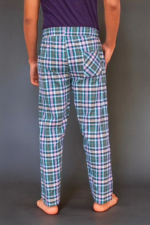 Men's Summer Check Pants-Light green