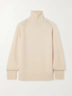 Merino wool and cashmere-blend turtleneck sweater