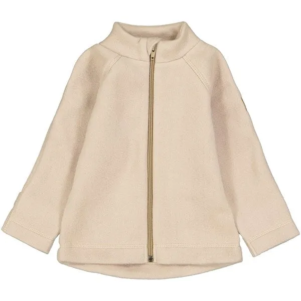 Mikk-Line Cotton Fleece Jacket Warm Taupe