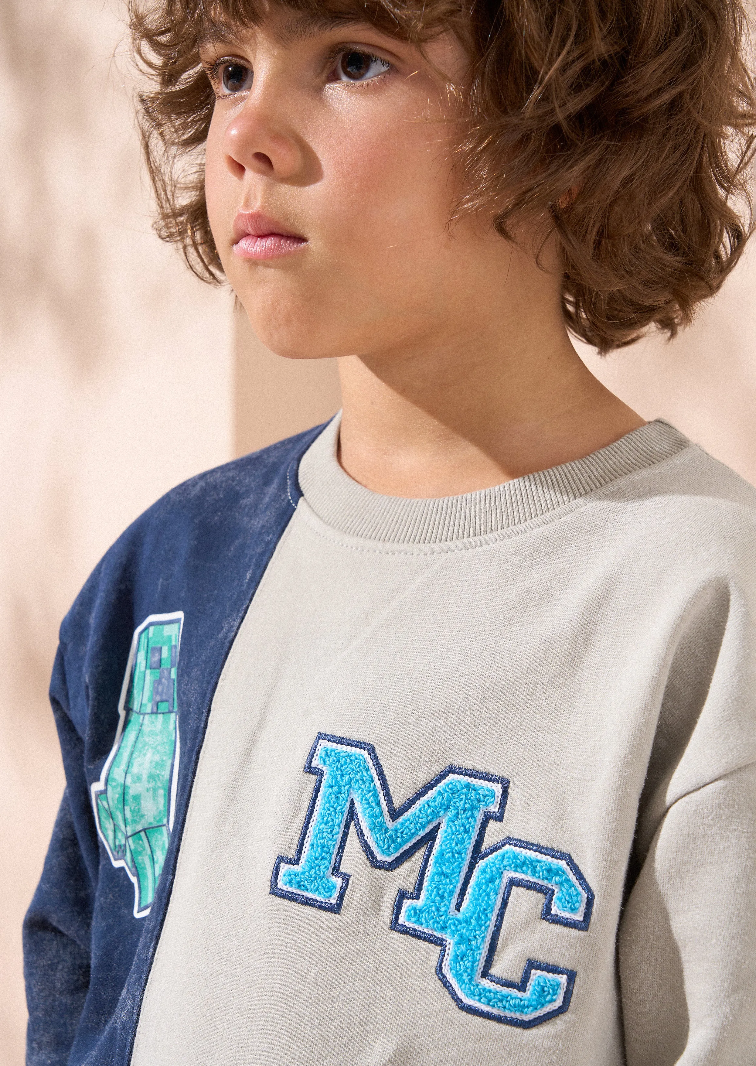 Minecraft Blue Washed Block Sweat