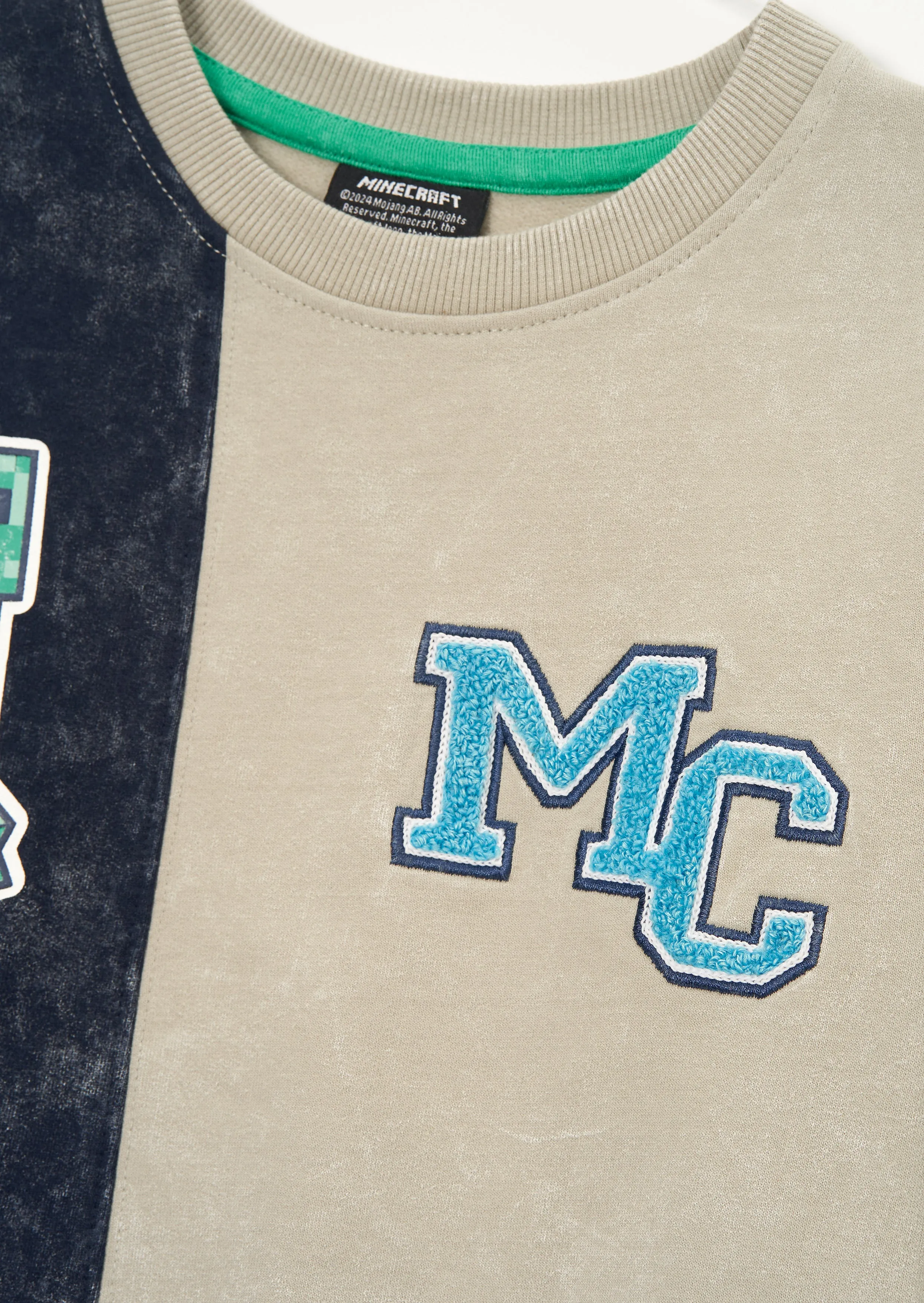 Minecraft Blue Washed Block Sweat