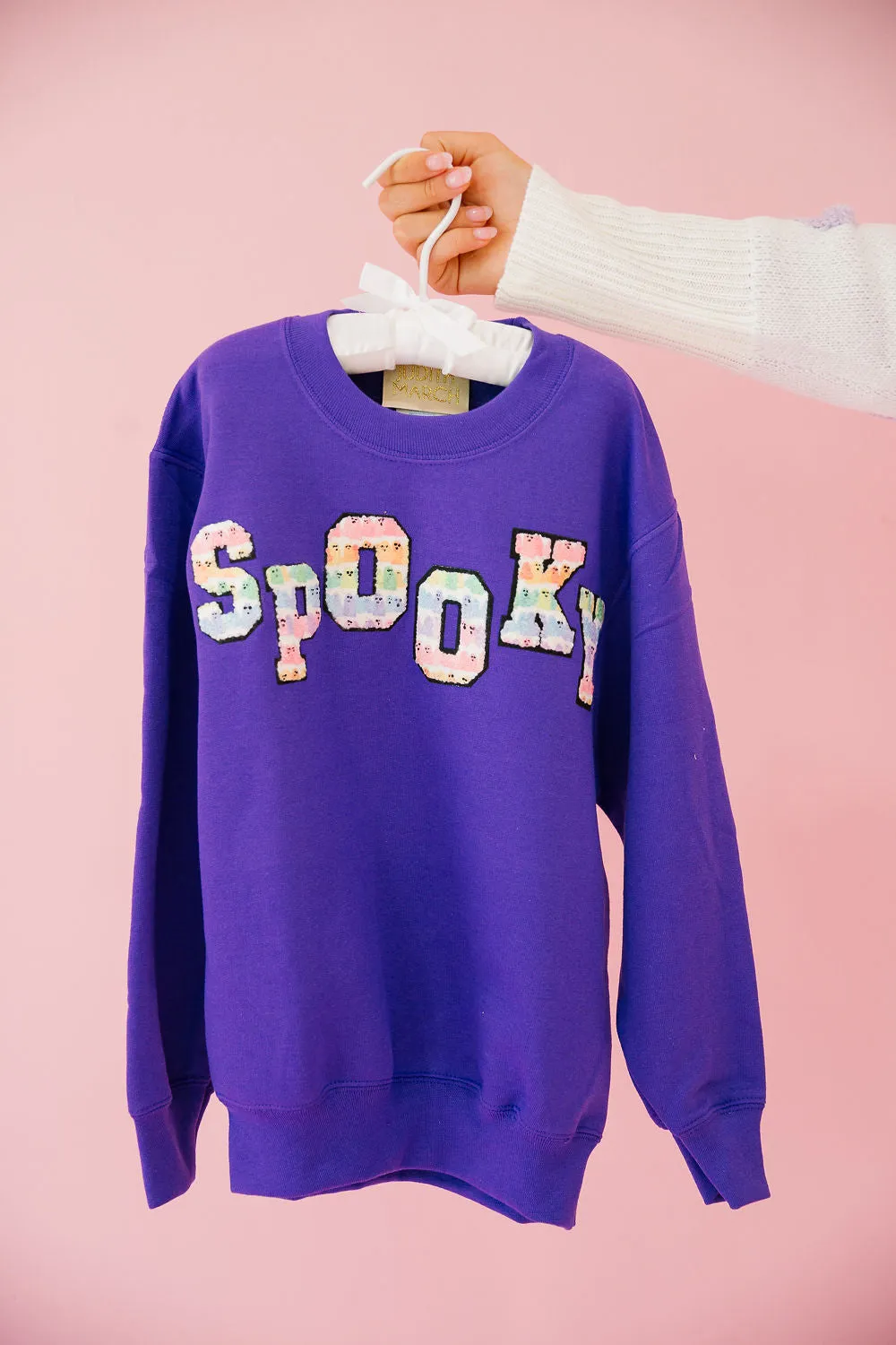 MINI KIDS SPOOKY PURPLE PULLOVER