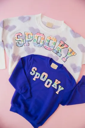 MINI KIDS SPOOKY PURPLE PULLOVER