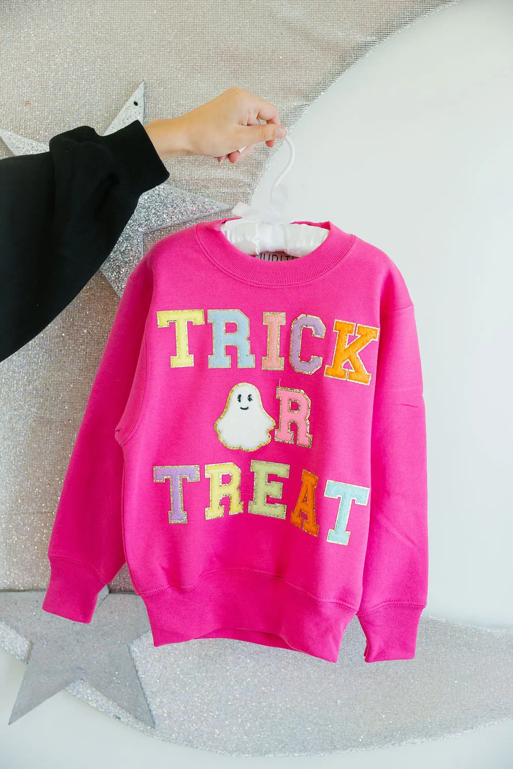 MINI KIDS TRICK OR TREAT PINK PULLOVER