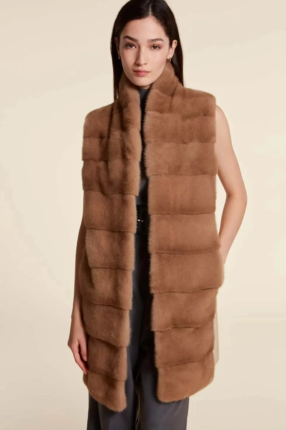 Mink vest for ladies