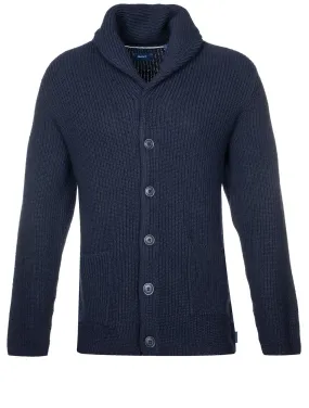 Mohair Blend Shawl Cardigan Evening Blue