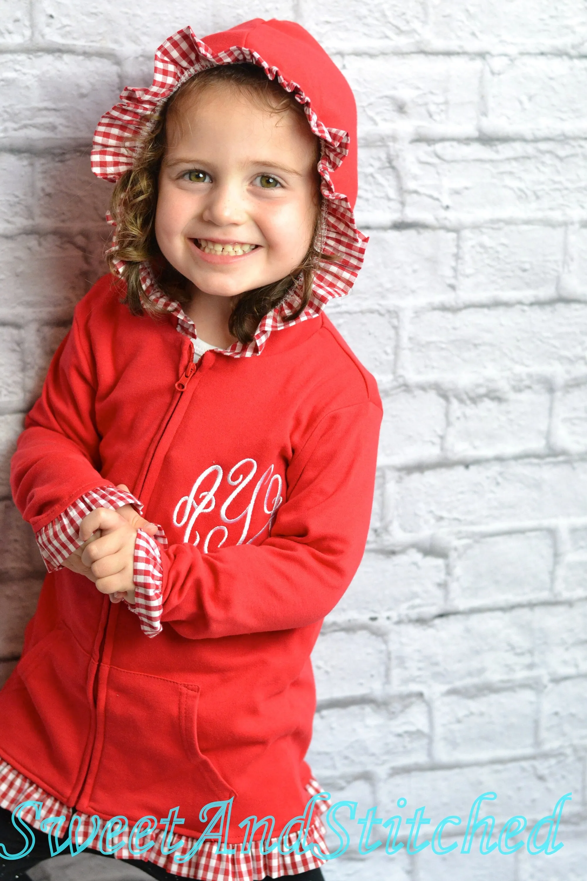 Monogrammed Girls Jacket, Monogrammed zip up hoodie, Monogrammed sweatshirt or pullover - Girls fall jacket, Monogrammed Christmas jacket