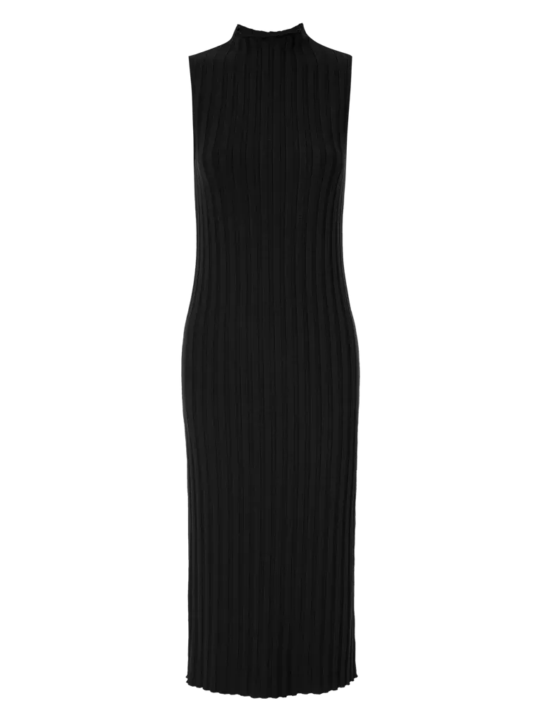 Nation LTD - Linda Turtleneck Tank Dress in Jet Black