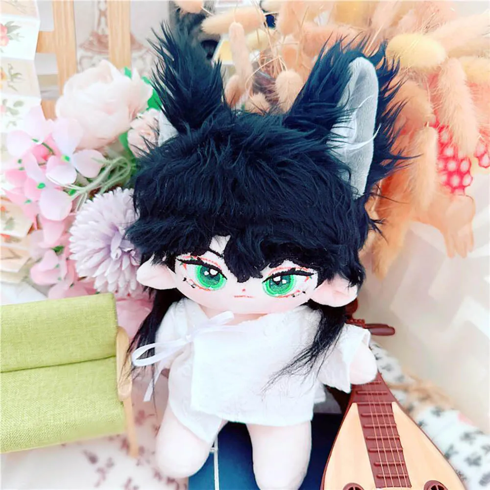 niannyyhouse 20cm Plushie Doll Clothes Ancient Costume Headwear Fur Collar Jacket Shirt Skirt 8in Doll Accessories