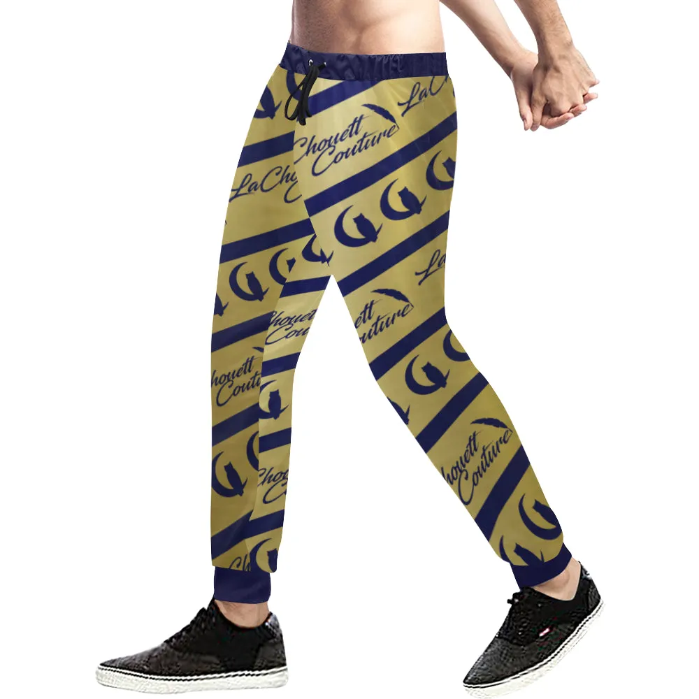 NICE ONE BLUGLD Men's All Over Print Sweatpants