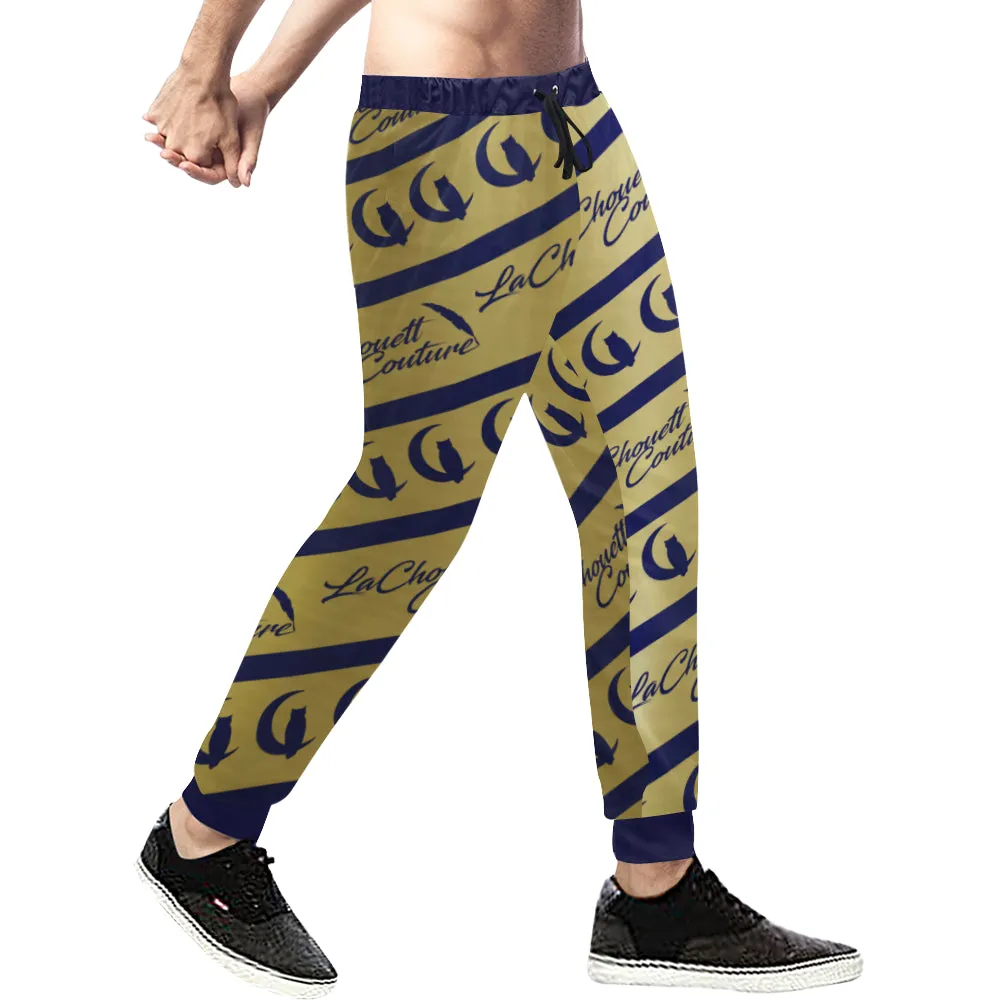 NICE ONE BLUGLD Men's All Over Print Sweatpants