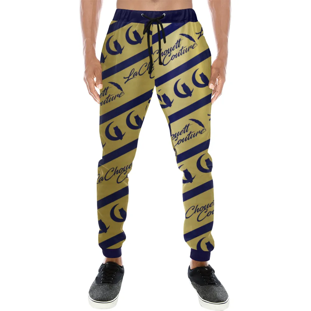 NICE ONE BLUGLD Men's All Over Print Sweatpants