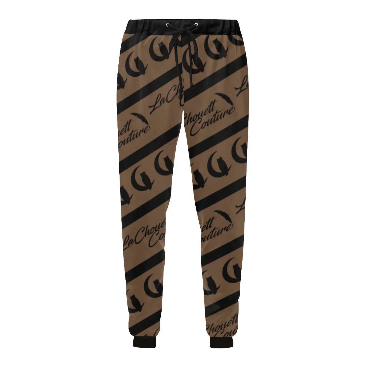 NICE ONE BROWN Men's All Over Print Sweatpants