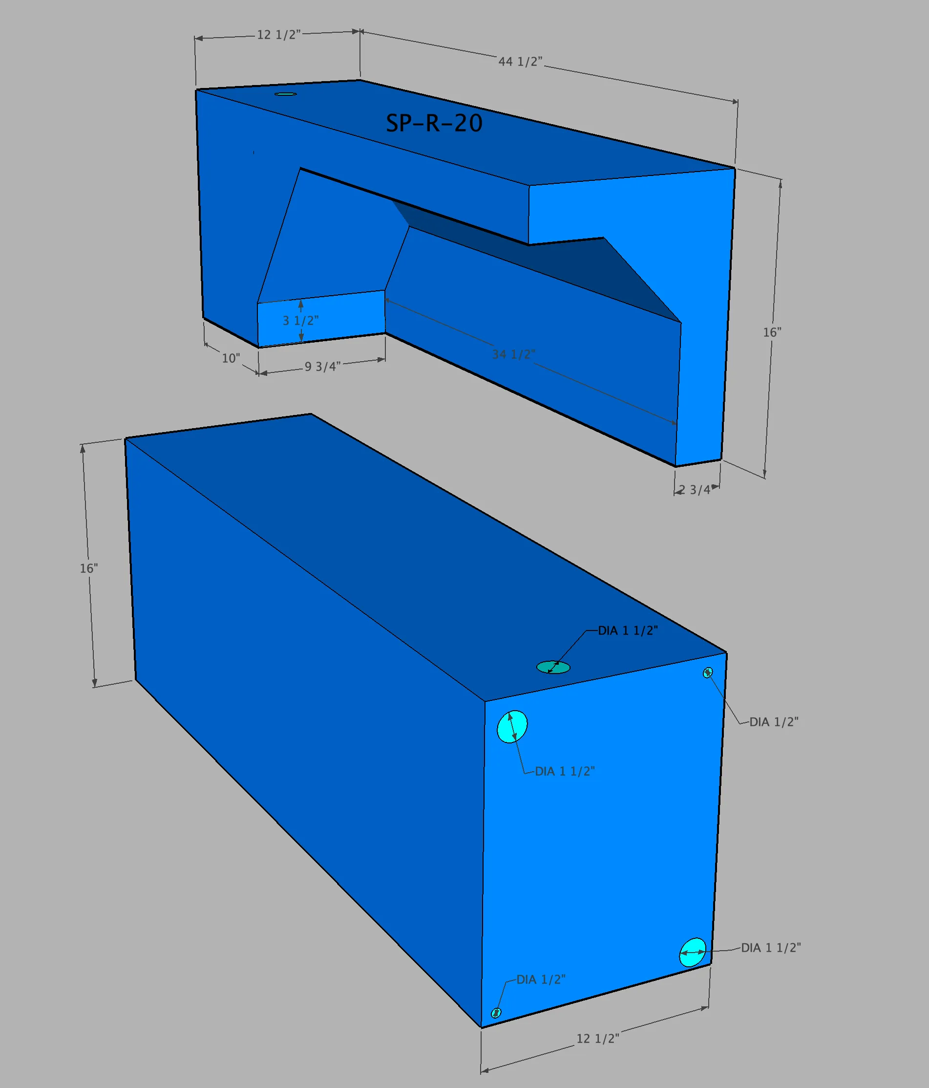 Northwest Conversions 20 Gallon Water Tank SP-R-20