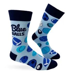 Novelty: Blue Balls - Crew Socks