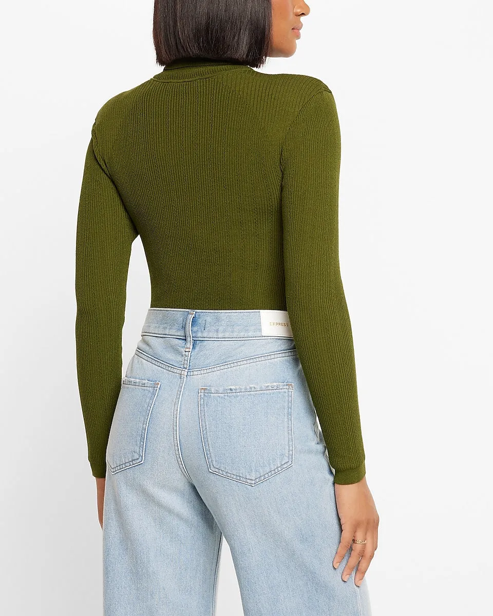 Novelty Button Turtleneck Sweater in Wilderness