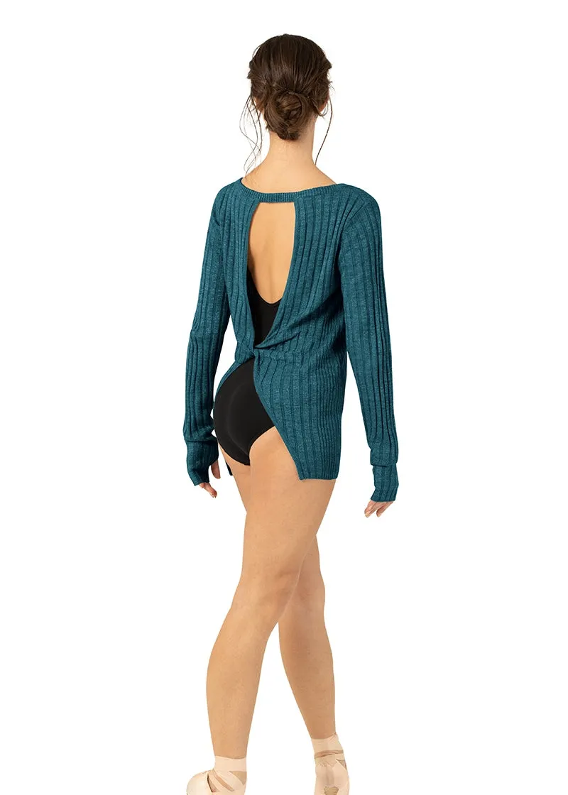 ON SALE Sahara Open Back Sweater (Deep Teal)