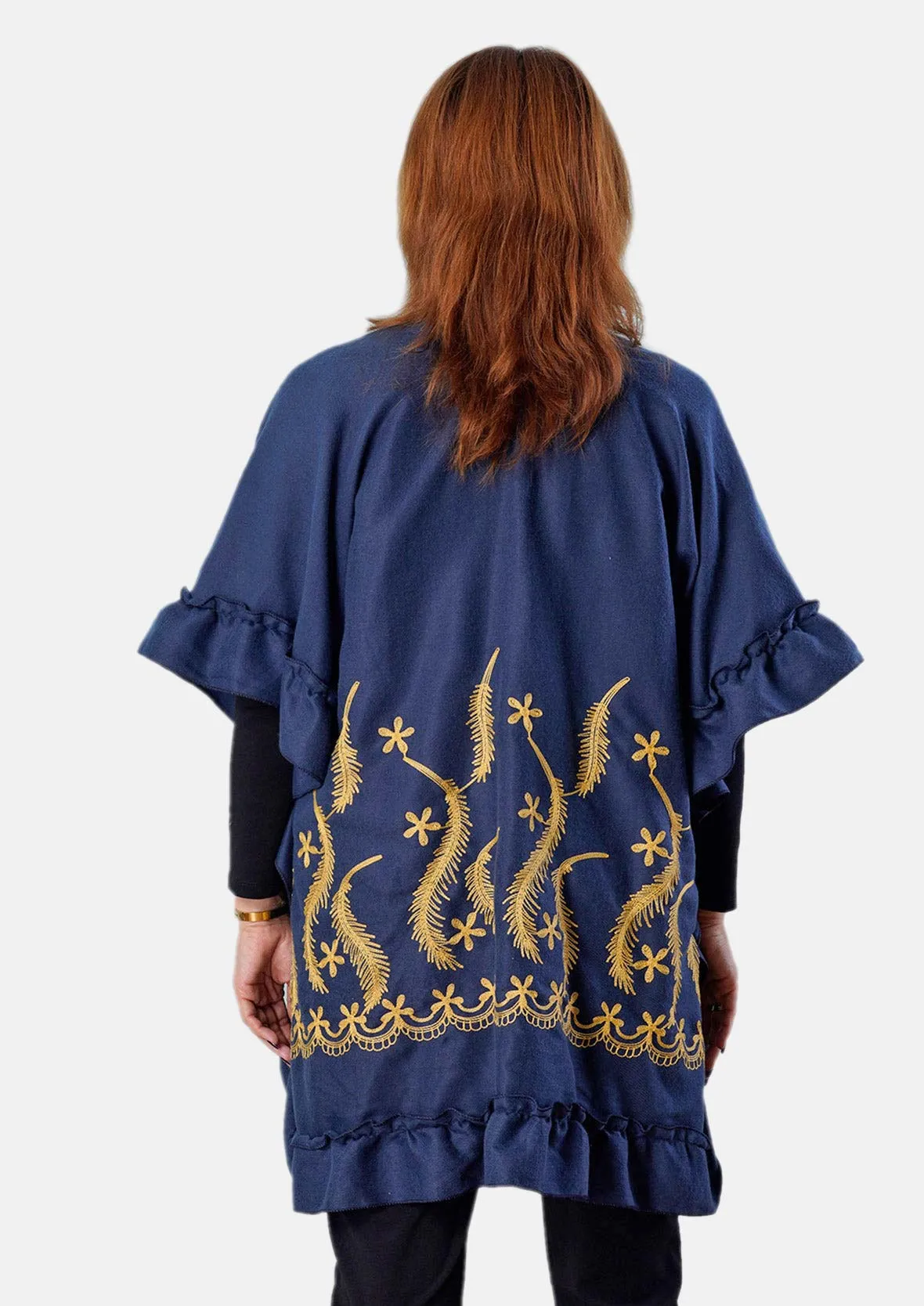 Open Front Embroidered Kimono