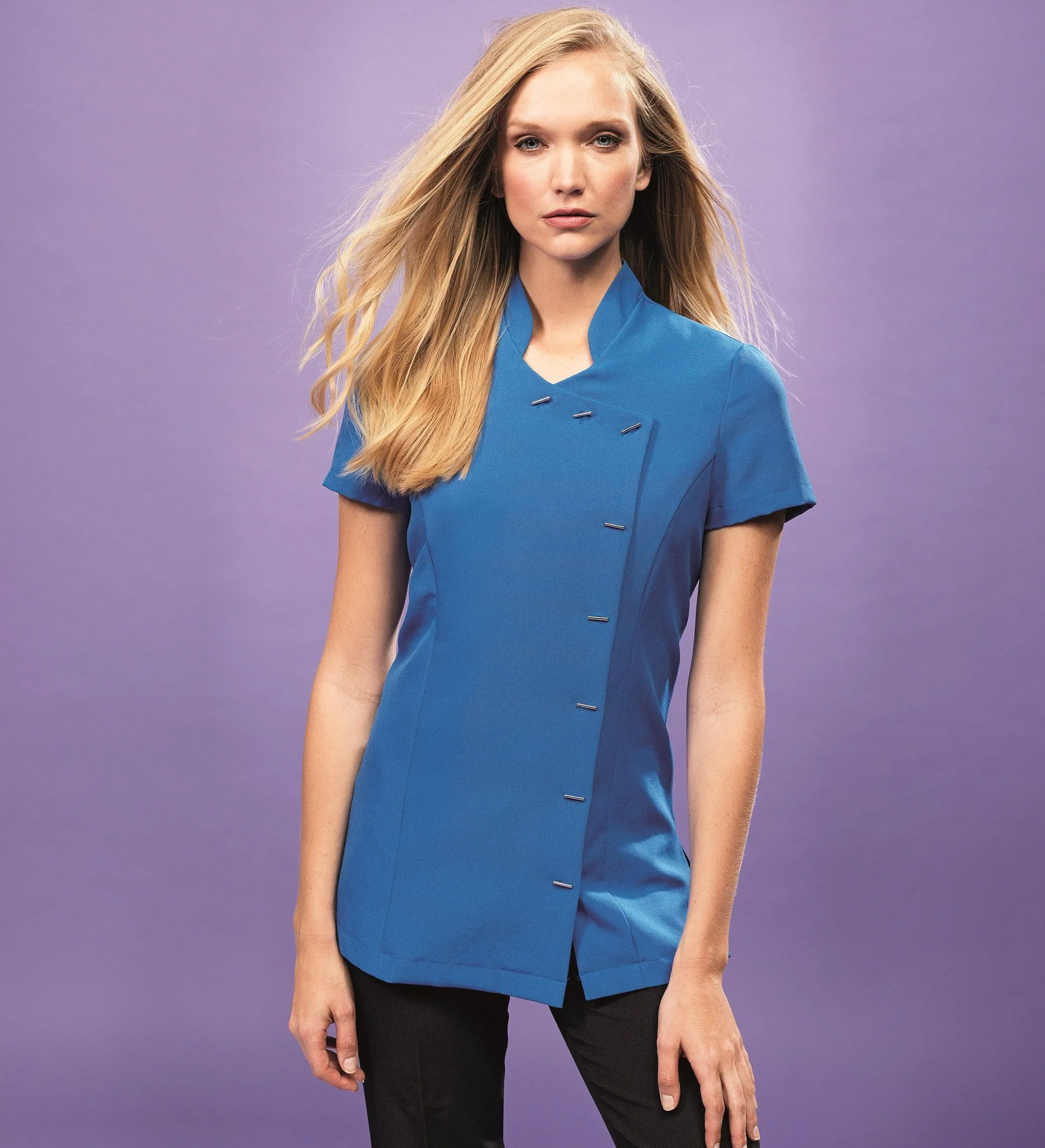 'Orchid' Beauty & Spa Tunic Asymmetric | AUBERGINE