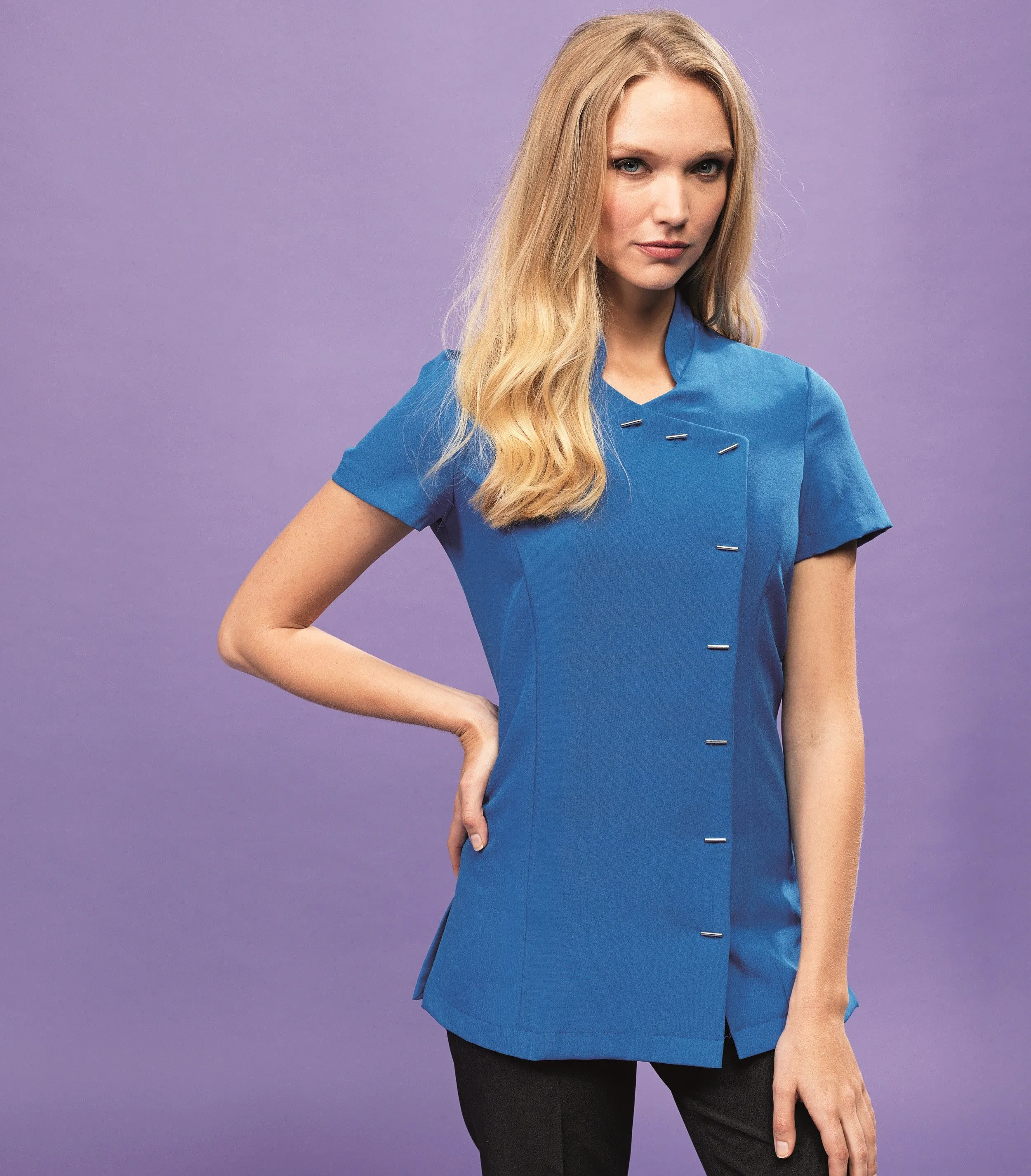 'Orchid' Beauty & Spa Tunic Asymmetric | SAPPHIRE