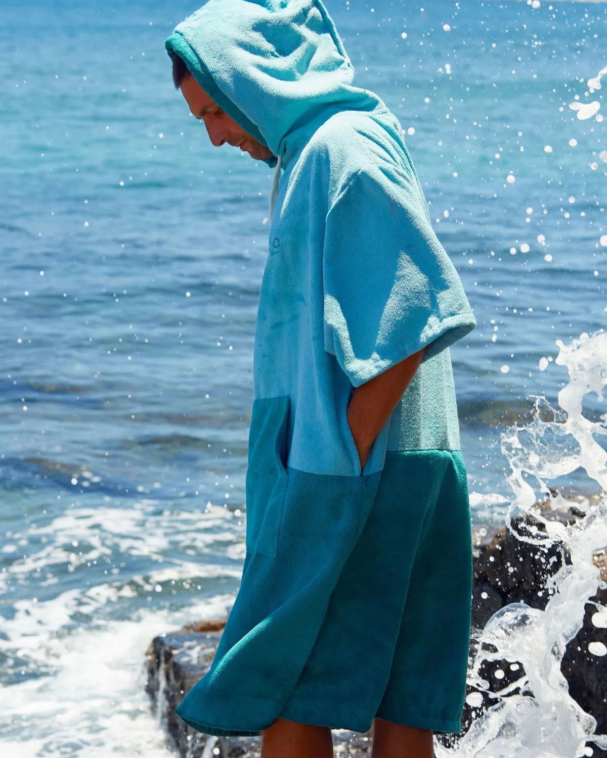 Original Poncho Towel Changing Robe - Turquoise Teal / Pacific Teal