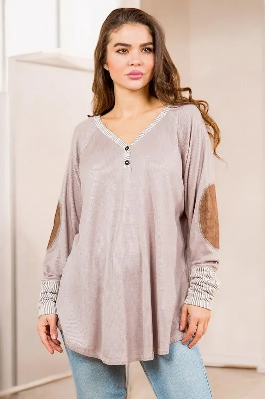 Oversized Elbow Patch Tunic