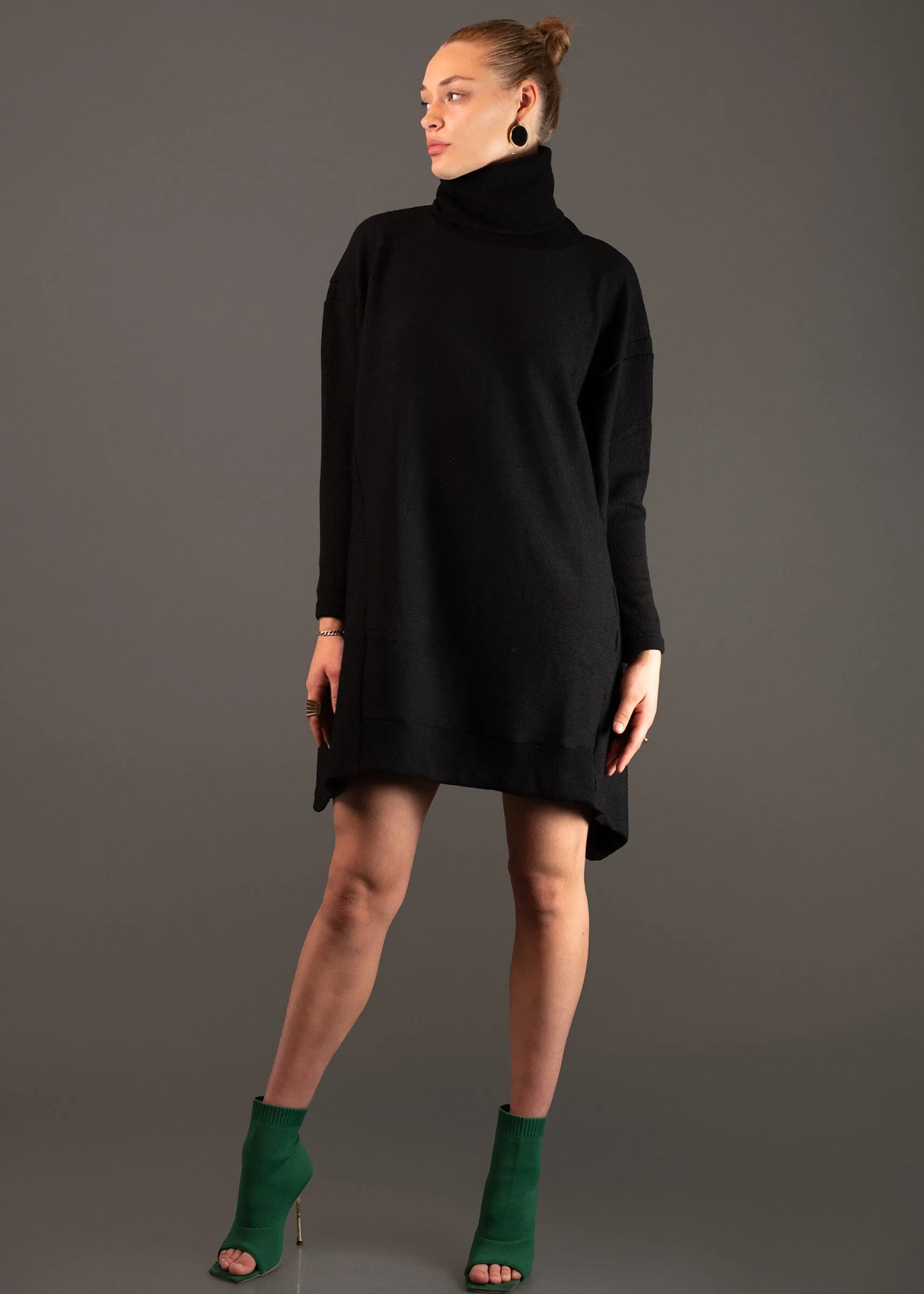 Oversized Turtleneck Tunic