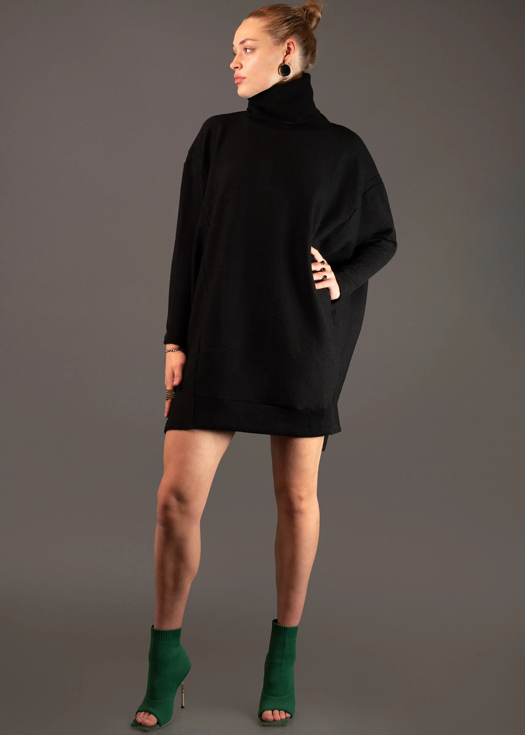 Oversized Turtleneck Tunic