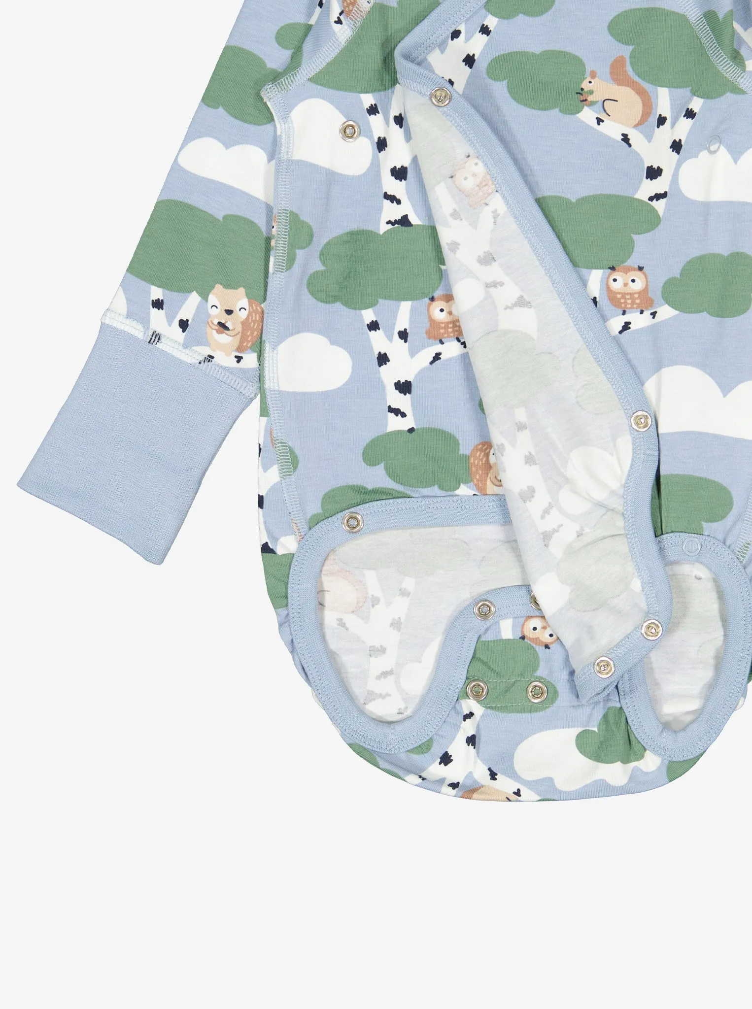 Owls & Squirrels Wraparound Babygrow