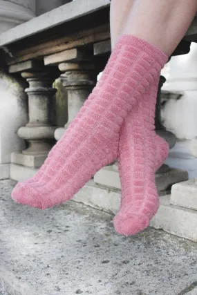 Peony Pink Cotton Rich Socks