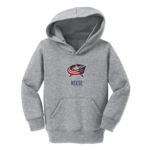 Personalized Columbus Blue Jackets Toddler Pullover Hooded Sweatshirt