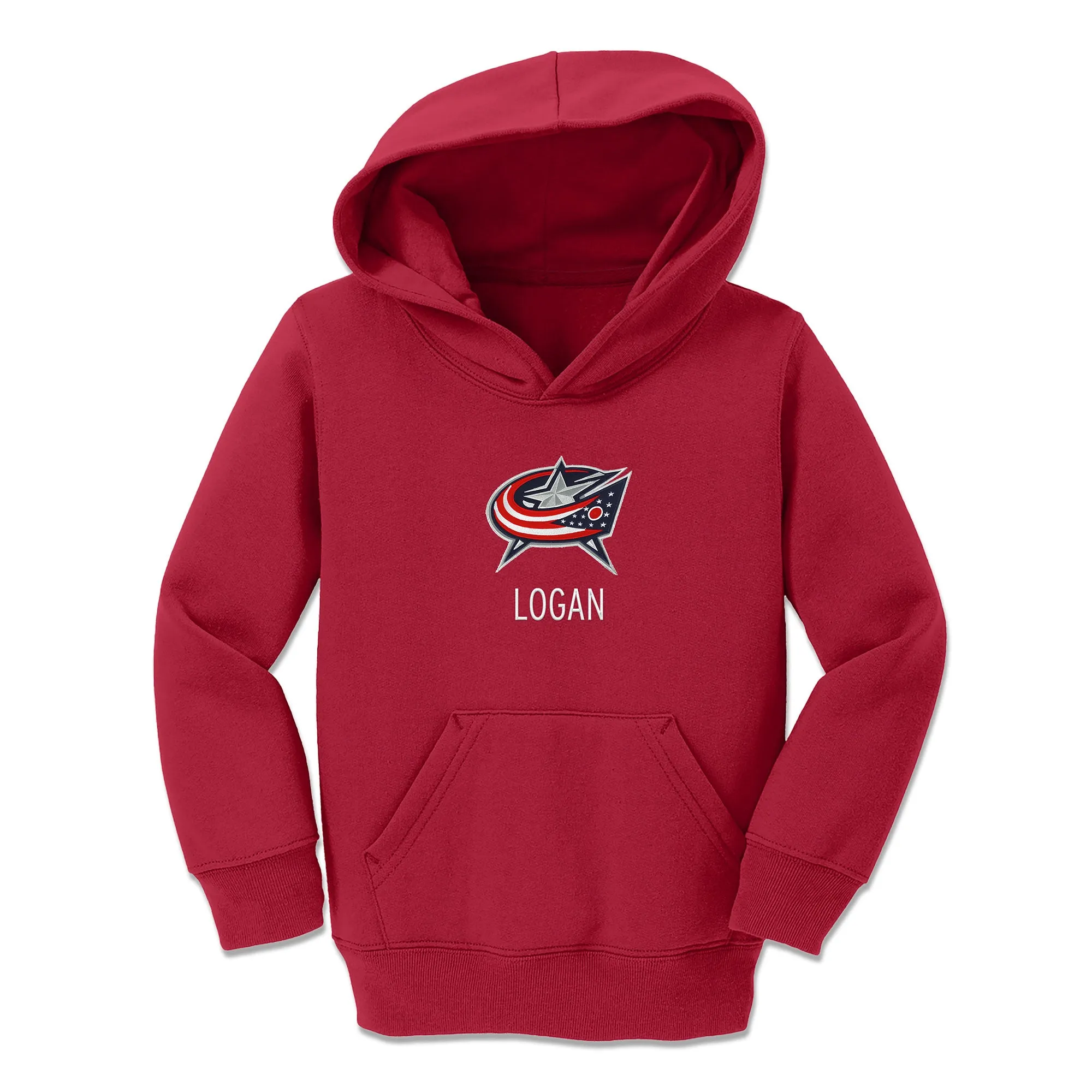 Personalized Columbus Blue Jackets Toddler Pullover Hooded Sweatshirt