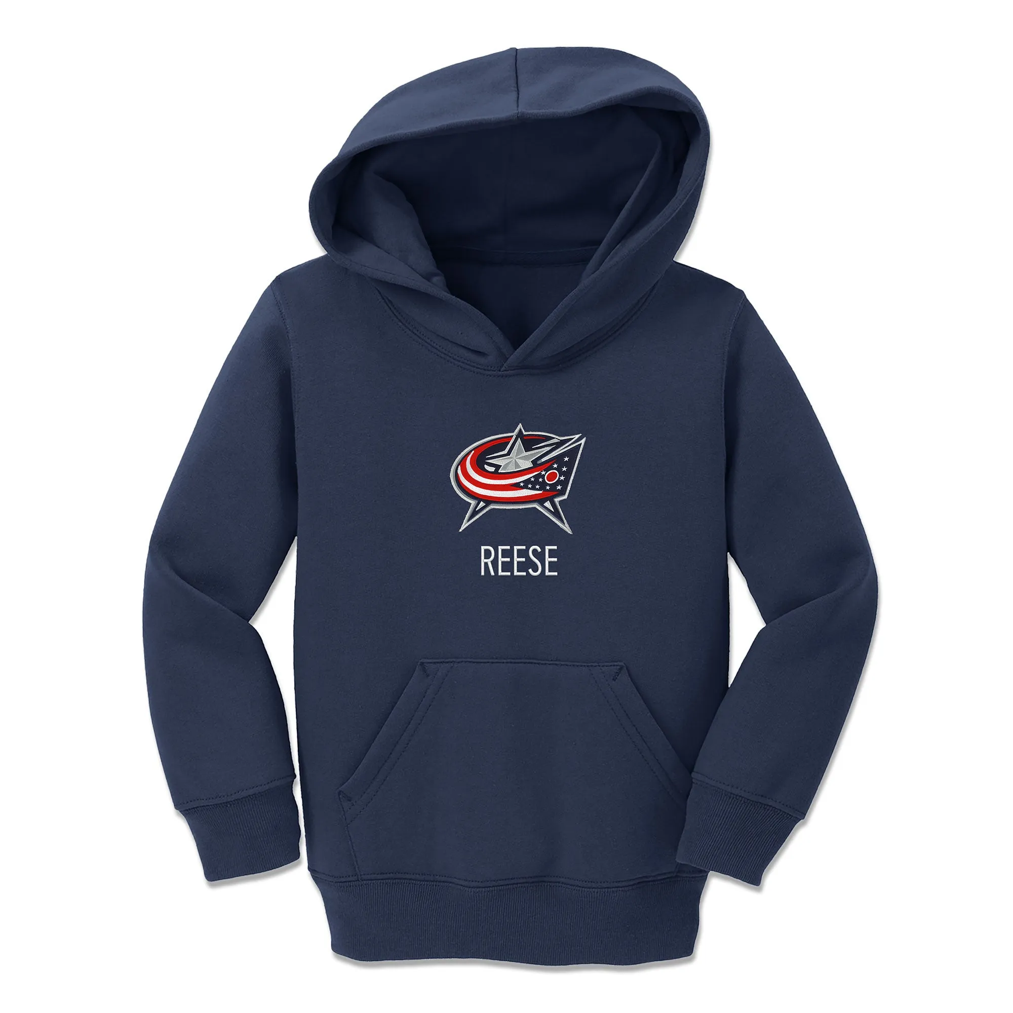 Personalized Columbus Blue Jackets Toddler Pullover Hooded Sweatshirt