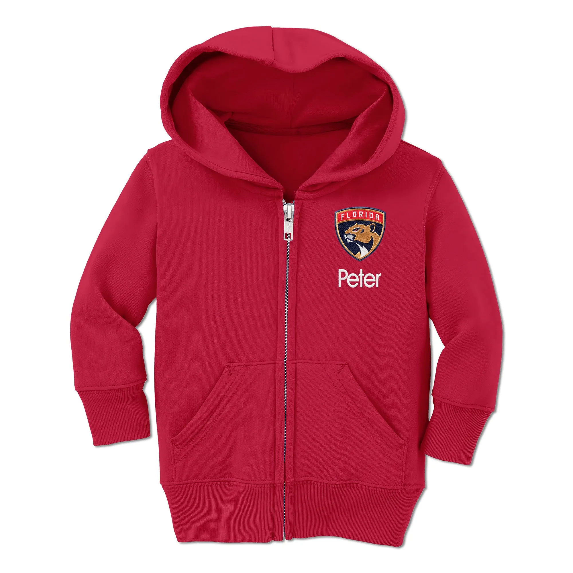 Personalized Florida Panthers Toddler Full-Zip Hooded Sweatshirt