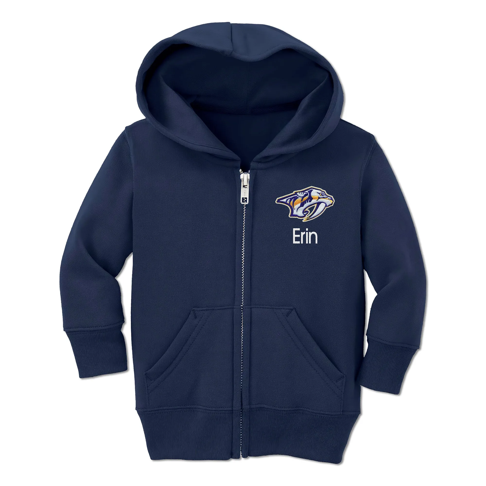 Personalized Nashville Predators Toddler Full-Zip Hooded Sweatshirt