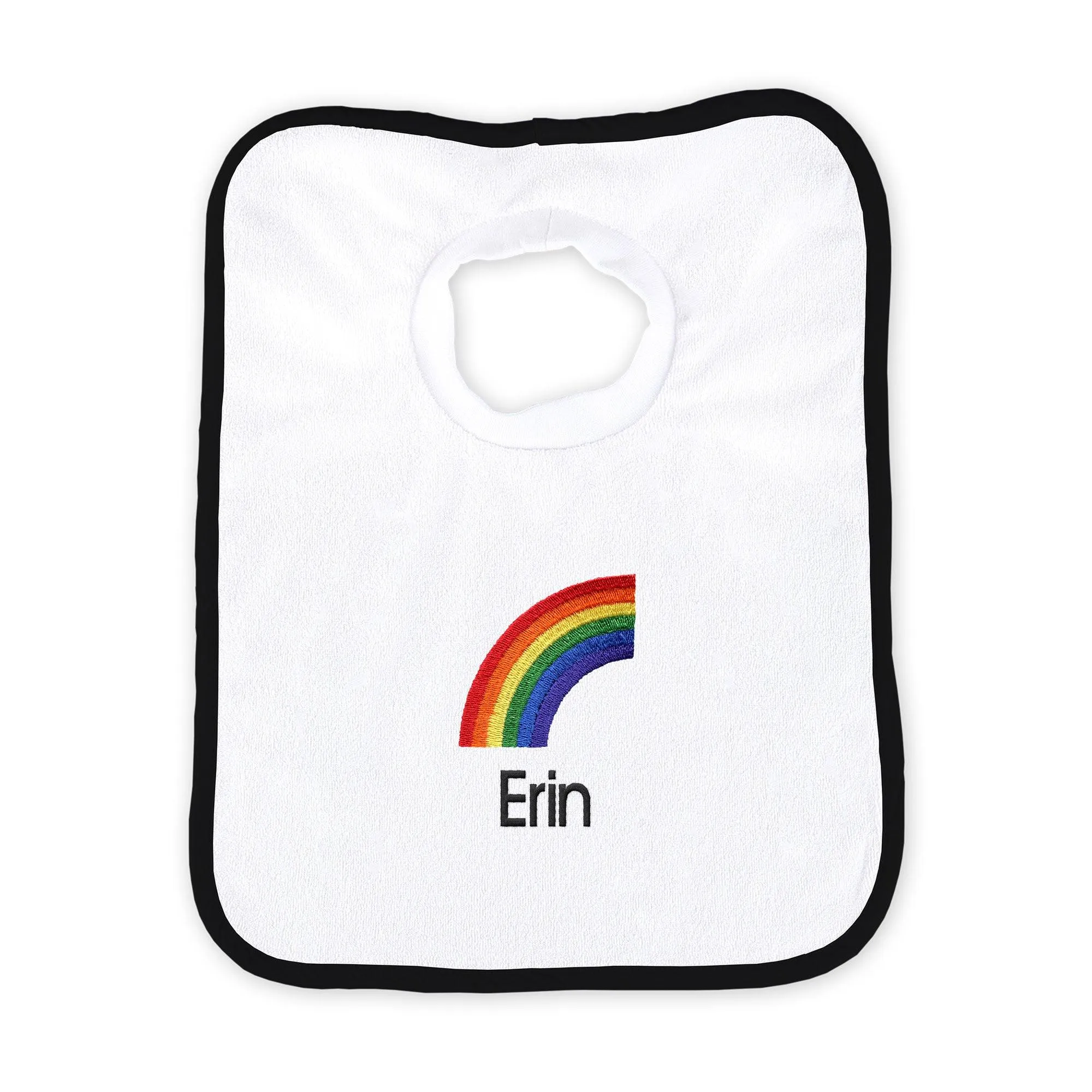 Personalized Rainbow Emoji Bib