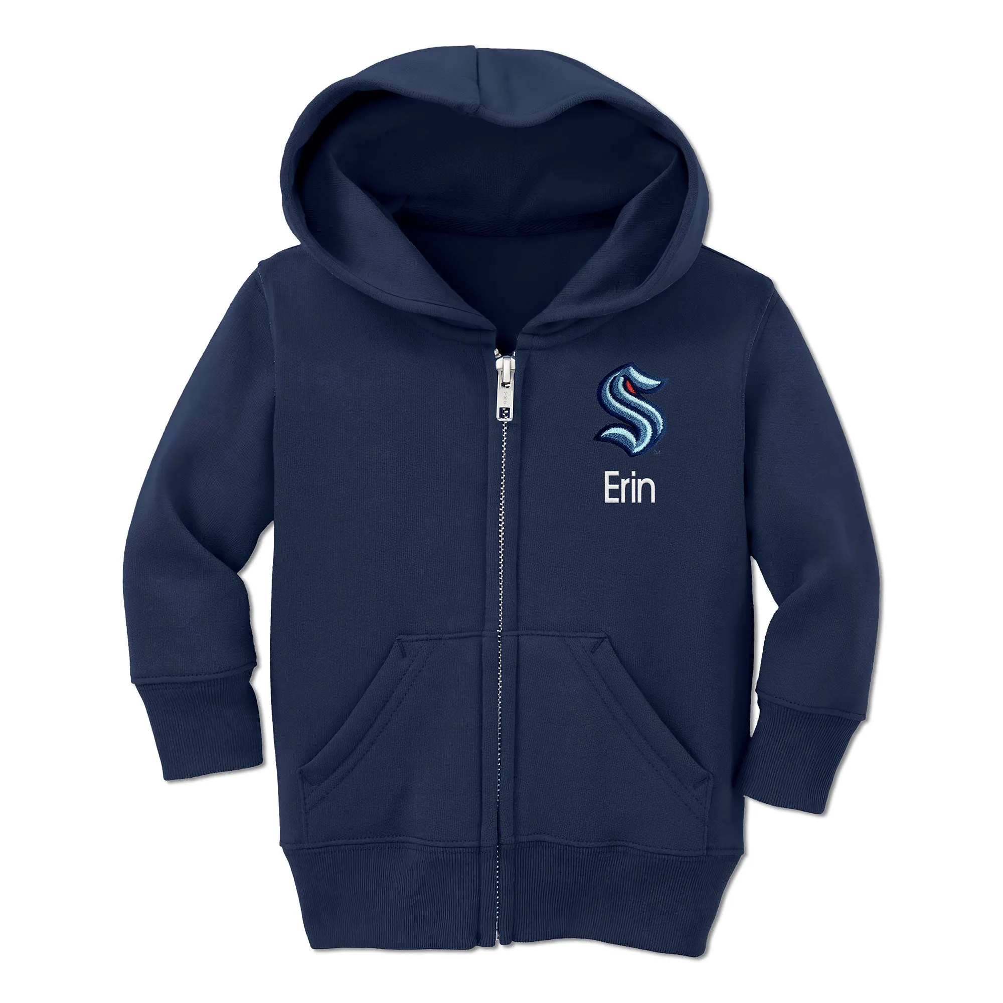 Personalized Seattle Kraken Toddler Full-Zip Hooded Sweatshirt