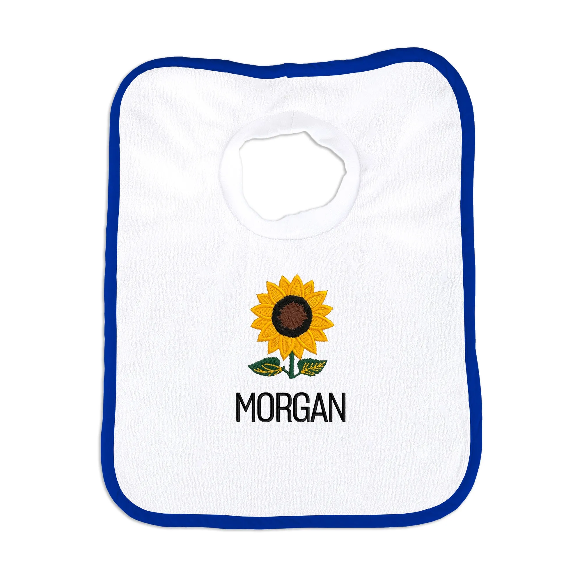 Personalized Sunflower Emoji Bib