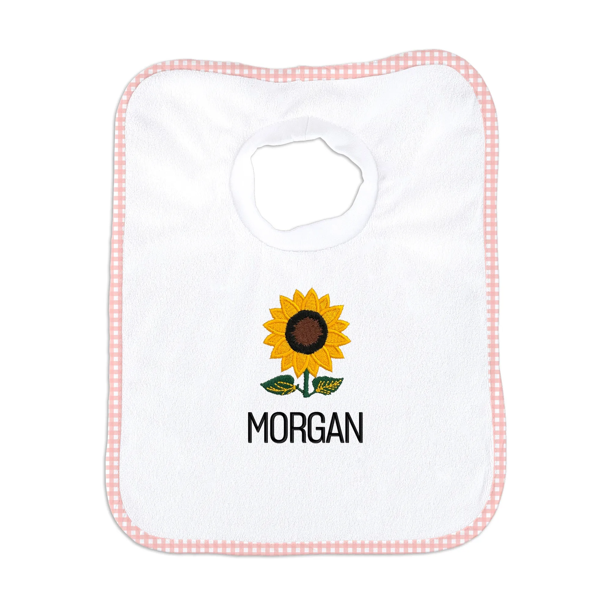 Personalized Sunflower Emoji Bib