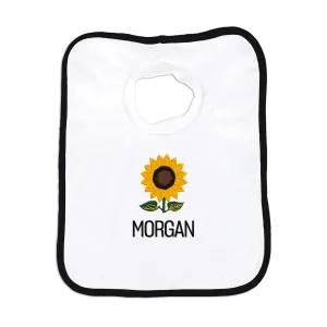 Personalized Sunflower Emoji Bib