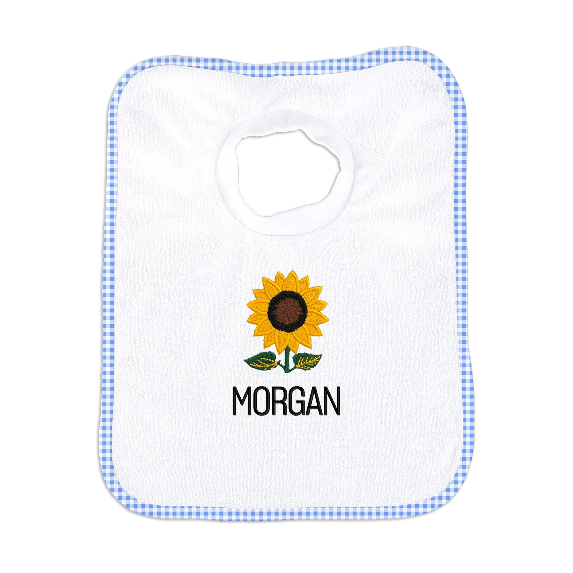 Personalized Sunflower Emoji Bib