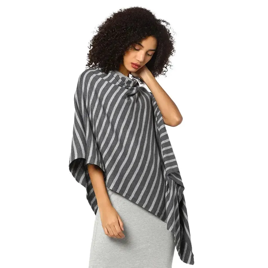 Pluchi Knitted Fashion/ Maternity Poncho Garnet (Grey)