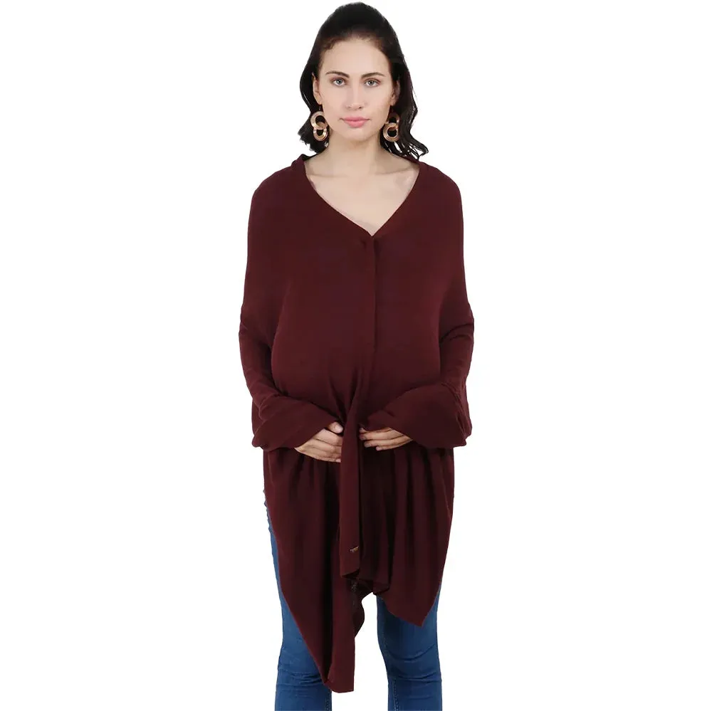 Pluchi Knitted Nursing Poncho Frida (Moon)