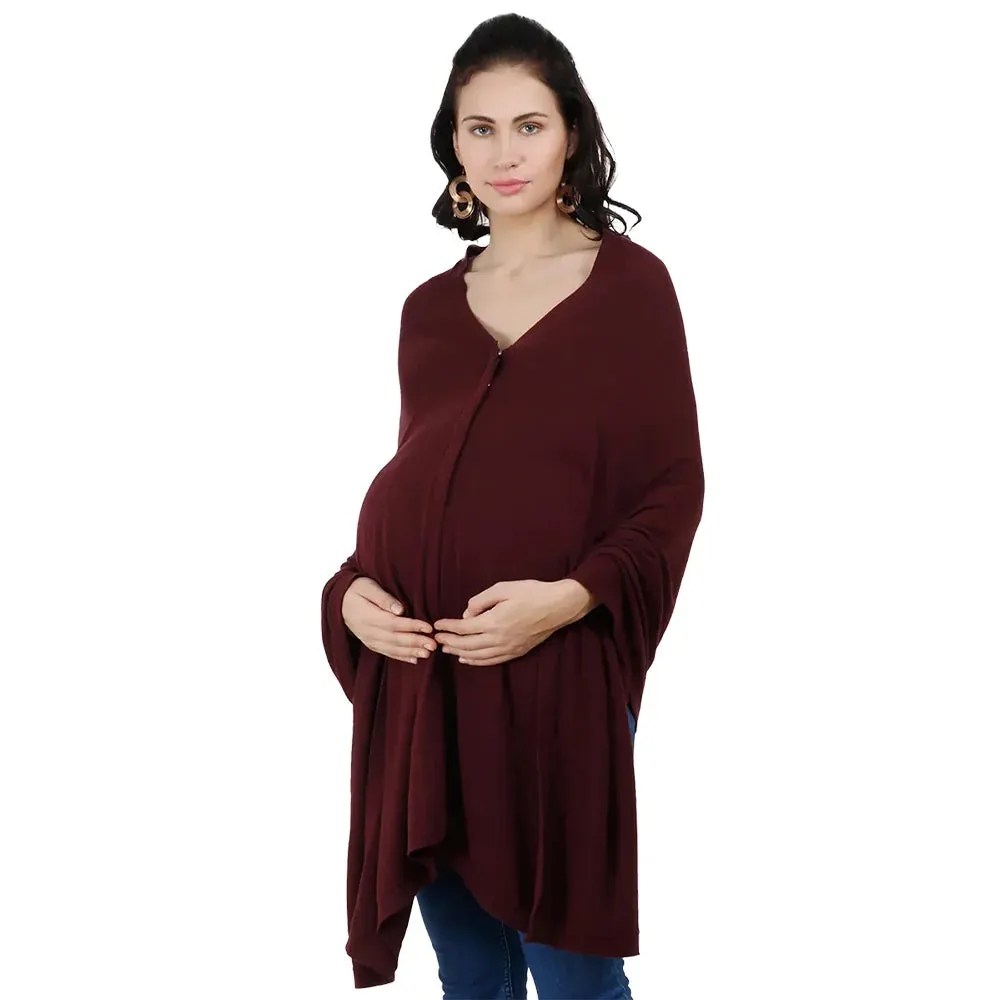 Pluchi Knitted Nursing Poncho Frida (Moon)