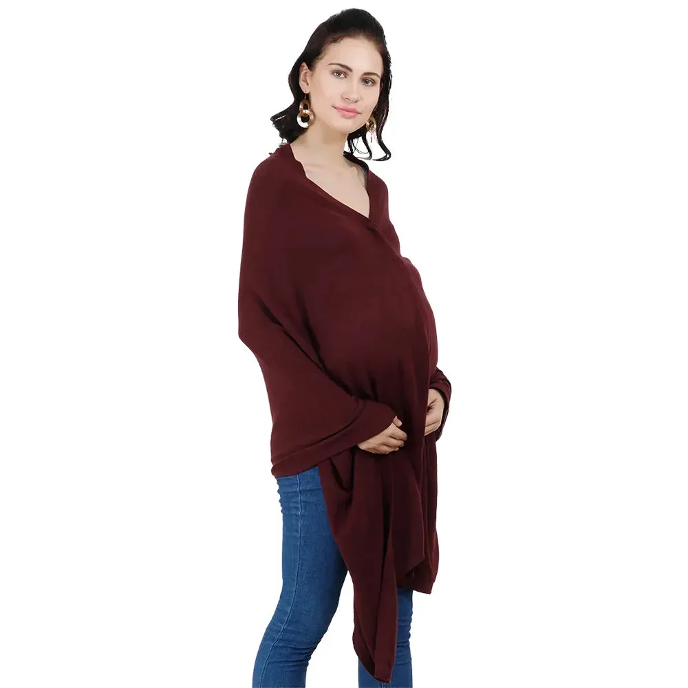 Pluchi Knitted Nursing Poncho Frida (Moon)