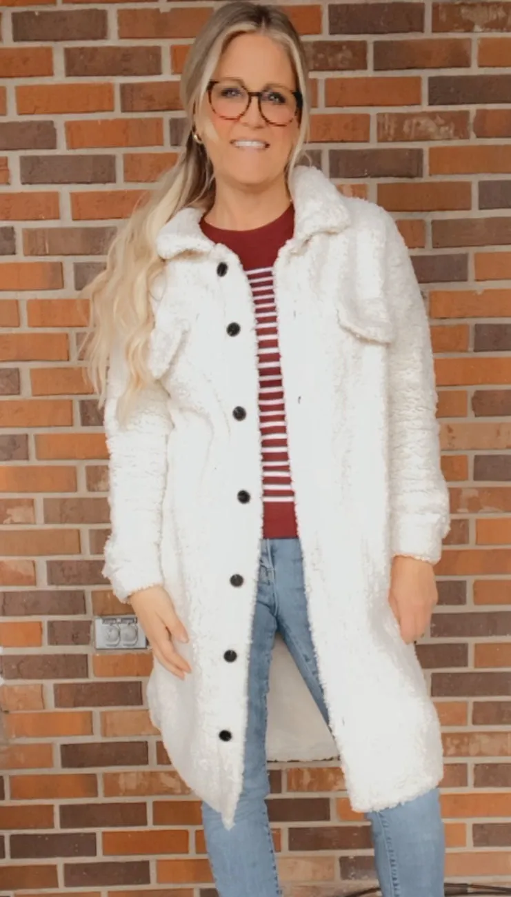 Polly Plush Button Down Jacket