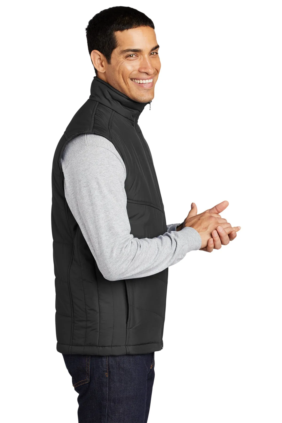 Port Authority Puffy Customized Vests, Black/Black